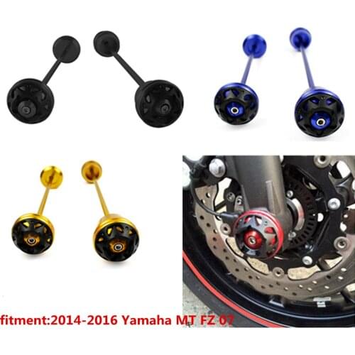 Motorcycle Front & Rear Motorcycle Wheel Axle Fork Slider Cap Crash Protector for Yamaha MT FZ 07 FZ-07 2015 MT07 FZ07 2014-2016