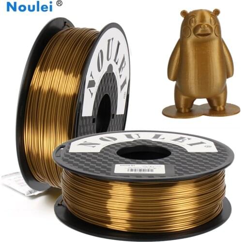 Noulei 3D Printer PLA Filament 1.75mm 1kg Shiny Silky Rich Luster Champagne Gold