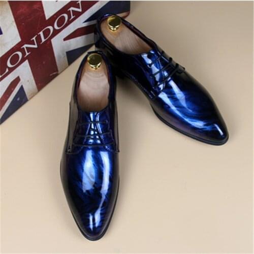 NEW 2020 Spring Autumn Men Flats Luxury Fashion Dress shoes British style pointed toe Male Oxford shoes