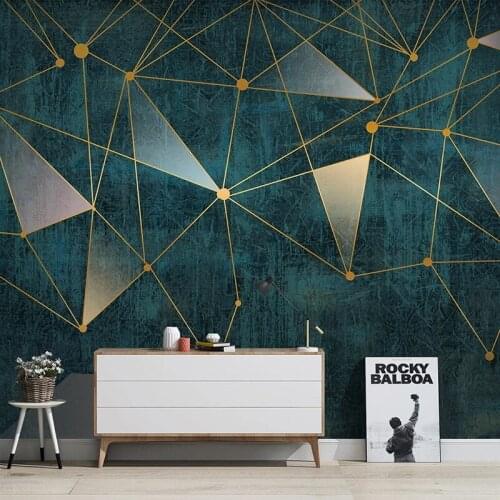 Custom 3D Photo Wallpaper Nordic Modern Geometric Lines Art Mural Luxury Living Room Sofa TV Background Wall Painting Home Decor