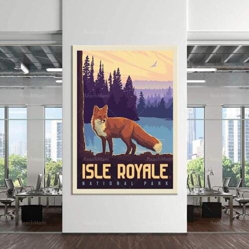 Royal Island National Park fox posters, gift ideas, travel poster gifts, home wall art office decoration posters