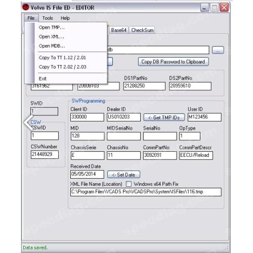 INTERMEDIATE STORAGE FILE ENCRYPTOR/DECRYPTOR (EDITOR) V0.3.2+all Flash 7.7GB+Tutorials for Volvo