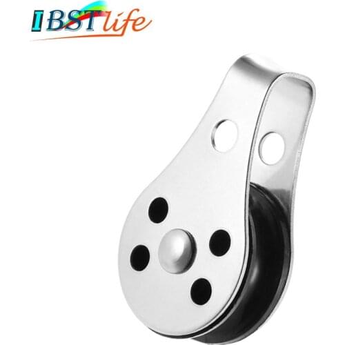BSET MATEL Stainless Steel 316 Pulley Blocks Rope Runner Kayak Boat Accessories Canoe Anchor Trolley Kit for 2mm to 8mm Rope