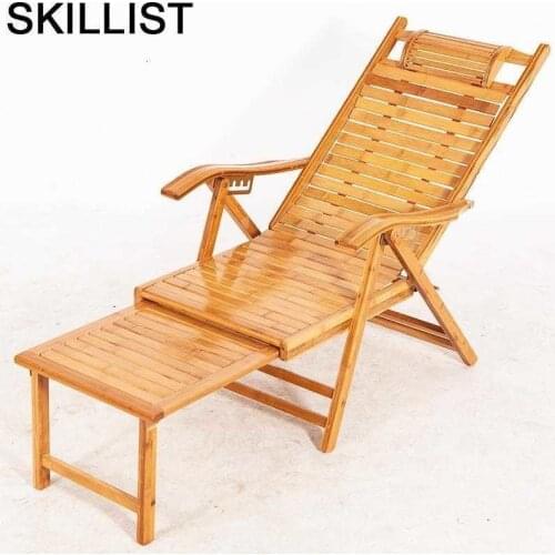 Modern Armchair Chaise Lounge Relax Rocking Folding Bed Fauteuil Salon Bamboo Cama Plegable Sillon Reclinable Recliner Chair