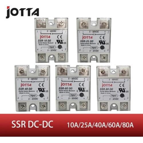 SSR -80DD DC control DC SSR white shell Single phase Solid state relay 80A input 3-32V DC output 5~60V DC