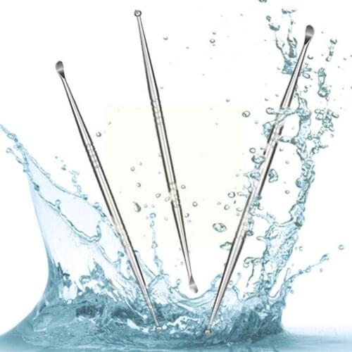 Ear Wax Pickers Steel Acupuncture Point Probe Auricular Cleaner Wax Ear Point Ear Tool Curette Care Picks Pen Removal W9J6