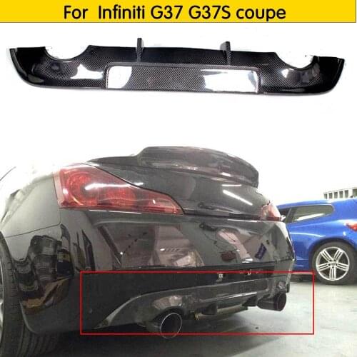 Rear Lip Diffuser Spoiler Car Styling For Infiniti G37 2009-2013 Base Coupe Journey Coupe Carbon Fiber