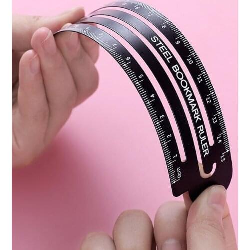 1PC High Quality Steel Ruler & Metal Ruler Metal Bookmarks Ruler for Kids School Supplies Drawing Supplies Cute Stationery