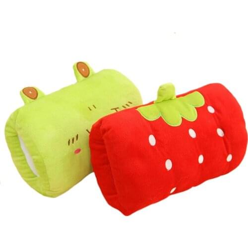 1pcs Cartoon Animal/Fruit Hand Warmer Soft Kids Plush Pillow Home Comfort Bear/Panda/Strawberry Nap Cushion Kid/Party Game Gifts