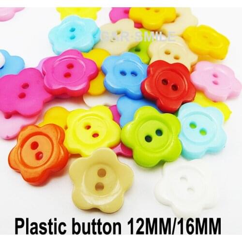 100PCS flower Plastic buttons garment coat boots sewing clothes accessory charms fits brand kids button P-018