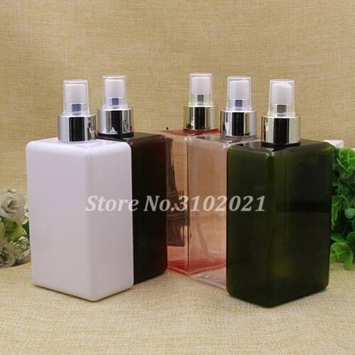 2/20pcs 300ml Plastic Empty Liquid Sprayer Atomizer Bottle with Gold/Silver Semi Cover DIY Handmade Sub bottling Pack Container