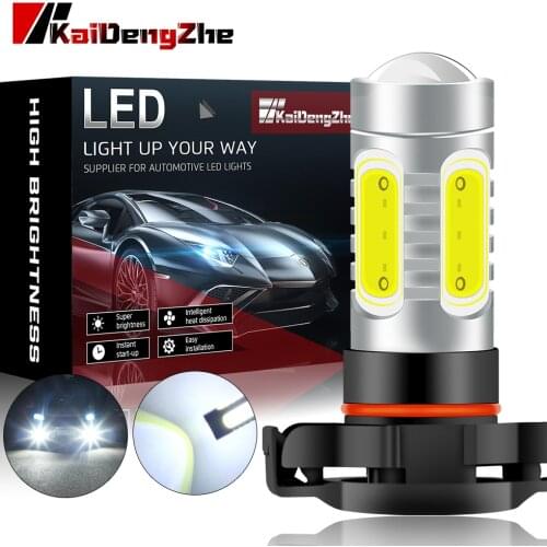 2PCS H16 LED Fog Lights Driving COB Chip Tail Lamp Car Light parking 12V Auto 6000K White For Motorcycle Car Accessories