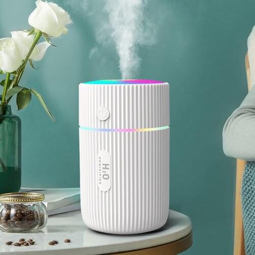 320ML Air Humidifier Aroma Essential Oil Diffuser Mini Quiet Humidifier With Auto Shut Off USB Aromatherapy For Car Home Office