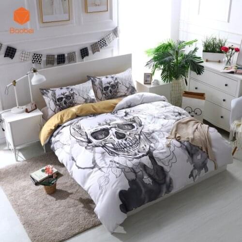 3D Skull Soft comforter bedding sets Mandala Pillowcase 48x74cm Printed Polyester Duvet Cover Set Full Queen King SizeSj92