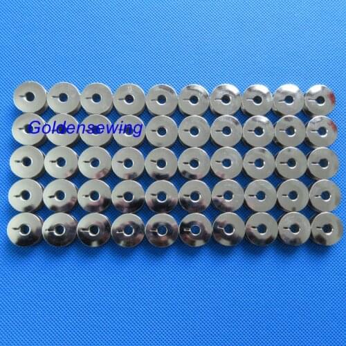 50 PCS BOBBINS STEEL SLOTTED 9033S FOR PFAFF 138 238 438 1222 CREATIVE 2124