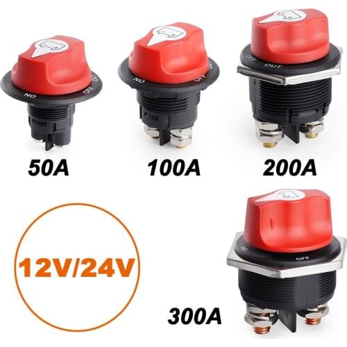 200A Car Rally Battery Switch DC 32V 50A 100A Disconnecter Power Isolator 300A Cut Off Switch Kit For Truck Car Motorcycle Boat