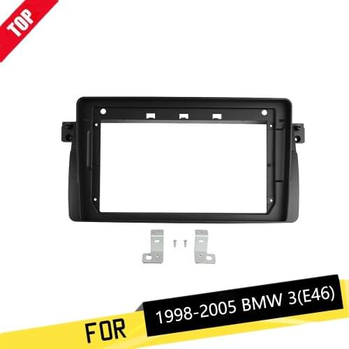 9 Inch Radio Frames Fit for 1998-2005 BMW 3 E46 Dash Refit Installation Fascia Stereo GPS DVD Player Face Plate Bezel Trim Kit
