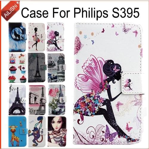 AiLiShi Case For Philips S395 Luxury Flip PU Painted Leather Case Exclusive 100% Special Phone Cover Skin+Tracking In Stock