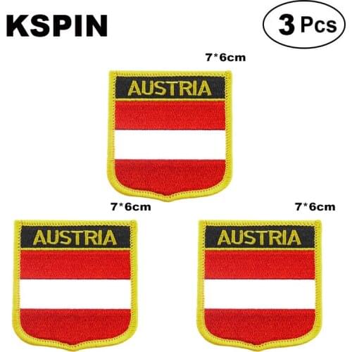 Austria Shiled Shape flag patches national flag patches for Cothing DIY Decoration