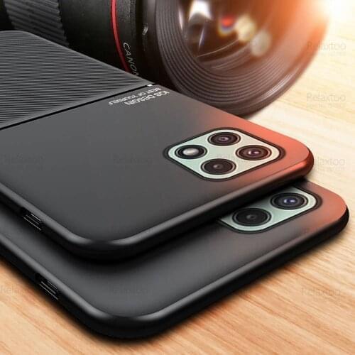 Car Magnetic Holder Matte Case For Samsung Galaxy A22 4G 5G Samung A22 A 22 A225F A226B Soft Frame Protection Phone Cover Fundas