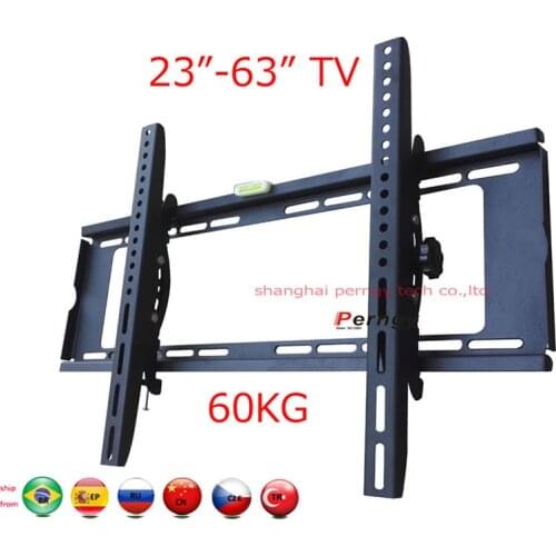 PTB-6064T 30"55"65"60" Big metal 60kg vesa 600x400 Panel LCD Wall Mounted tv lift mechanism bracket tilt down 15