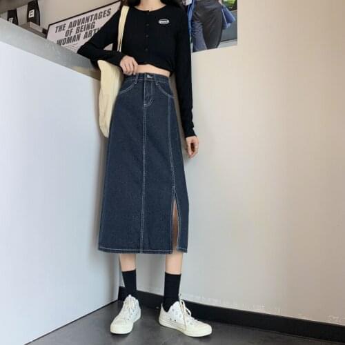 CANClO Denim Skirts For Women