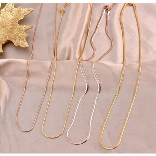 316L stainless steel separately wear minimalist naked chain three-piece necklace 2021 new triply wear temperament clavicle chain