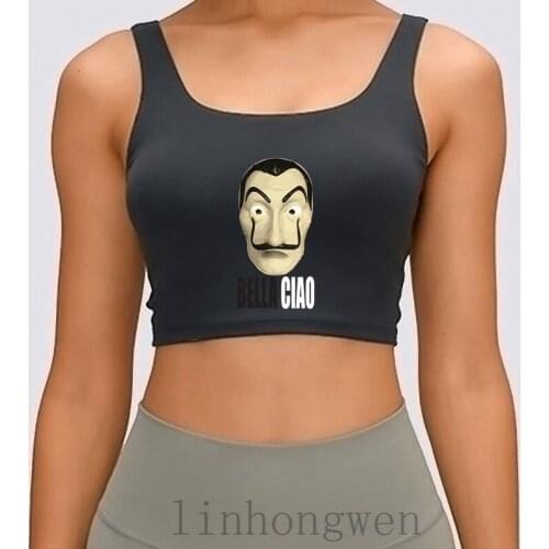 Money Heist La Casa De Papel Women Tank Top Slim Spring Cute Fashion Printing Vintage Plus Size XL Crop Top