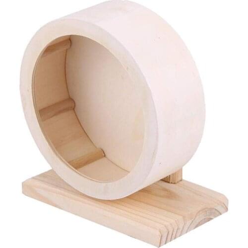 Small Animals Wooden Exercise Wheel Hamster Mute Running Spinner for Rat Gerbils Chinchillas Hedgehogs Mice Guinea Pigs