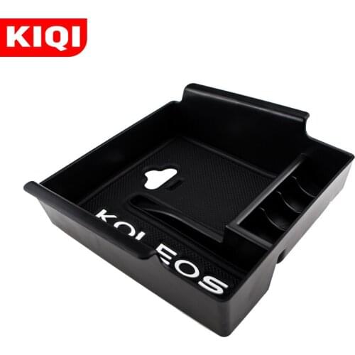 KIQI for Renault Koleos QM6 2016 - 2021 Armrest Center Storage Box Glove Container Central Console Tray Interior Accessories