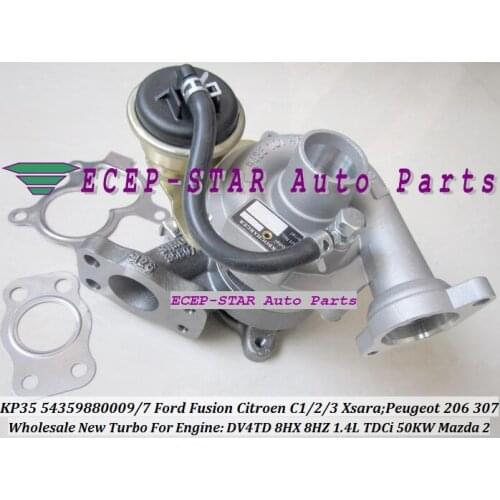 KP35 54359880009 54359700009 Turbo For Citroen C1 C2 C3 Xsara For Mazda 2 For Ford Fusion For PEUGEOT 206 307 DV4TD 8HX 1.4L HDI