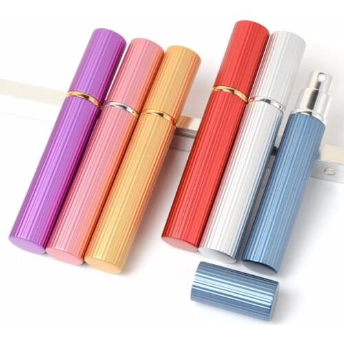 L4090-8ml New Aluminum Perfume Bottle Spray Empty Glass Split Portable Perfume Small Bottle 100PCS/LOT