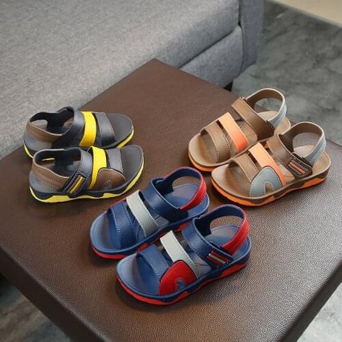 Summer New Soft Non-Slip Beach Shoes Boys' Soft-soled Open Childrens Sandals Wild Boys Girls Student Kids Shoes