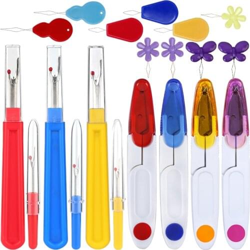 LMDZ Sewing Kit Seam Ripper Needle Threader Tailor Scissor Sewing Stitch Ripper Embroidery Tool for Sewing Stitching 5 PCS