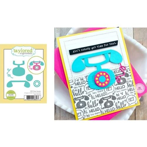 Off The Hook Telephone Metal Cutting Dies Cut Die Mold Decoration Scrapbook Paper Craft Knife Mould Blade Punch Stencils Dies