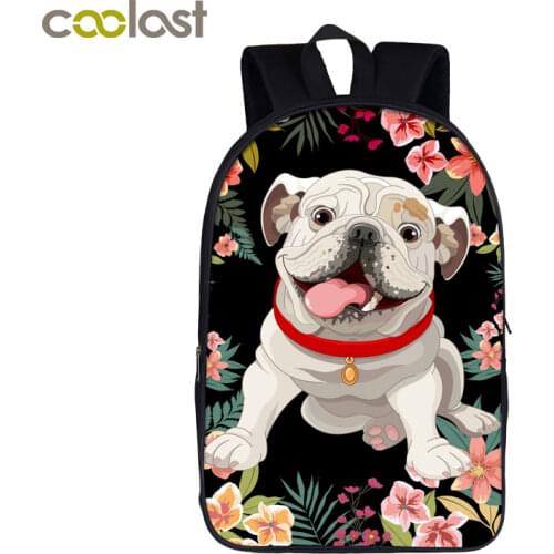 Cute Pet Dog / Cat Backpack French Bulldog / Funny Akita Children School Bags For Teenage Girls School Backpack Women Casual Bag