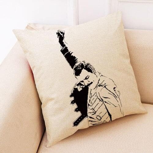 Freddie Mercu Rock band queen Pillow Cover Cotton Linen Decorative Pillow Covers Case For Textiles Chair Covers