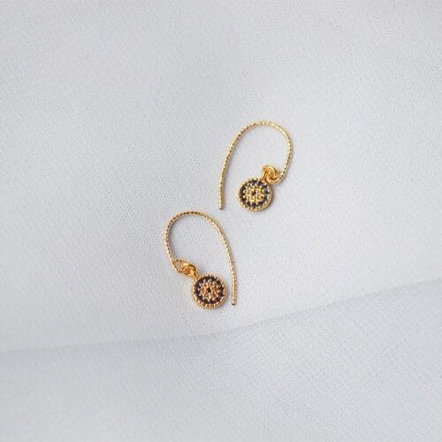 NeMix Blue Earrings For Women Fashion Wedding Fine Jewelry Natural Zircon Flower Ear Jewelry Stud Earring