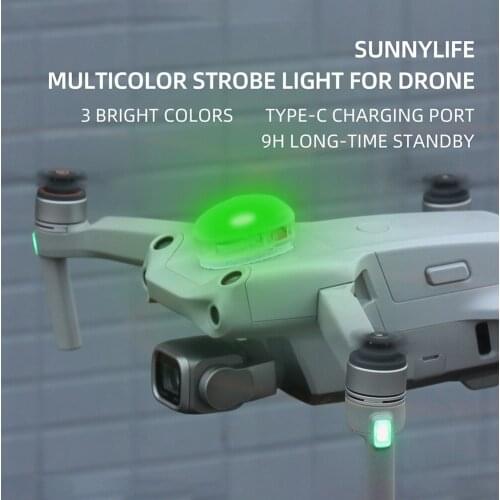 Drone Night LED Navigation Light Flying Signal Lamp Flash Lights for DJI Mini SE/Air 2S Mavic Spark Phantom Drone Accessories
