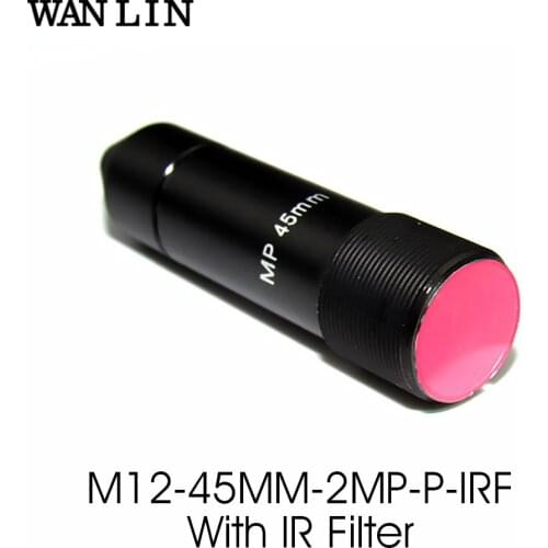 HD 2.0Megapixel 45mm Sports Camera Lens with IR Filter,Action Camera Pinhole Lens M12 1" F1.6 long viewing distance