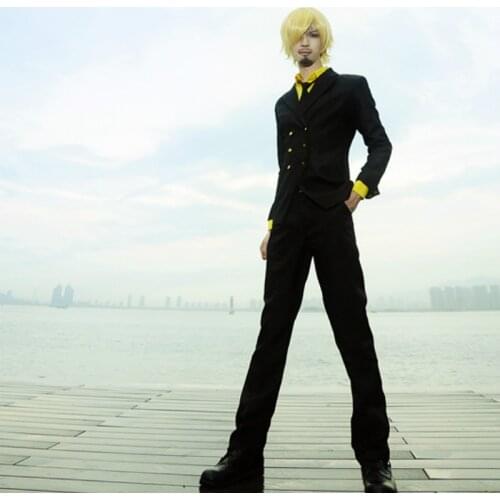 One Piece Vinsmoke Sanji Cosplay Costume Uniform Anime One Piece Chopper Cosplay Halloween Party Costumes for Adult Fancy Suit