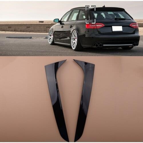 CITALL 1 Pair Car Rear Window Side Spoiler Canards Trim Fit For Audi A4 B8 Allroad Avant 2009 2010 2011 2012 2013 2014 2015 2016