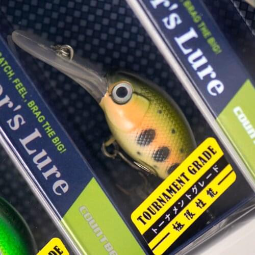 37mm 4.8g Crank Bait Hard Plastic Fishing Lures, Countbass Wobbler Freshwater Crappie Fishing Baits