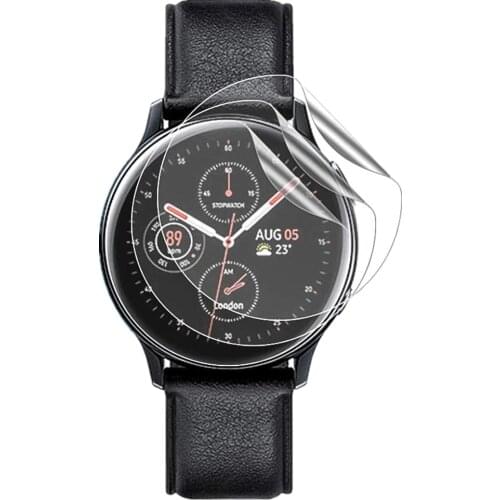 Clear Screen Protector for Samsung Galaxy Watch Active 2 40mm 44mm Anti-Bubble HD TPU Slim Protective Cover for Active2 Coverage