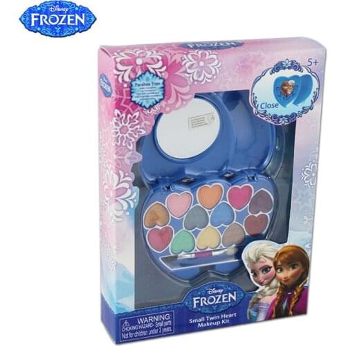 Girls princess girls Heart-shaped powder puff Makeup set disney Play house washable girld Show toy with box for kids gift