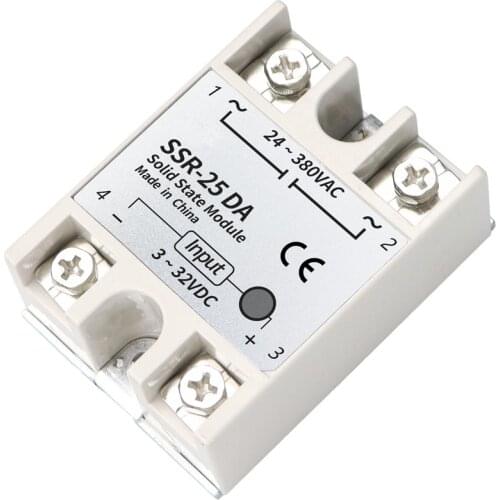 1PCS SSR-40 DA DC to AC DC-AC Solid State Relay Module for SSR-40DA Temperature Controller 24V-380V 40A 250V
