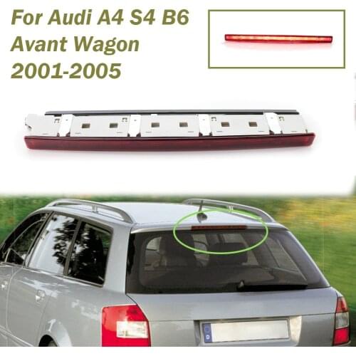 Brake Tail Light Rear Stop Lamp Smoked Lens Red Third 3rd Brake Light For Audi A4 S4 B6 Avant Wagon 2001-2005