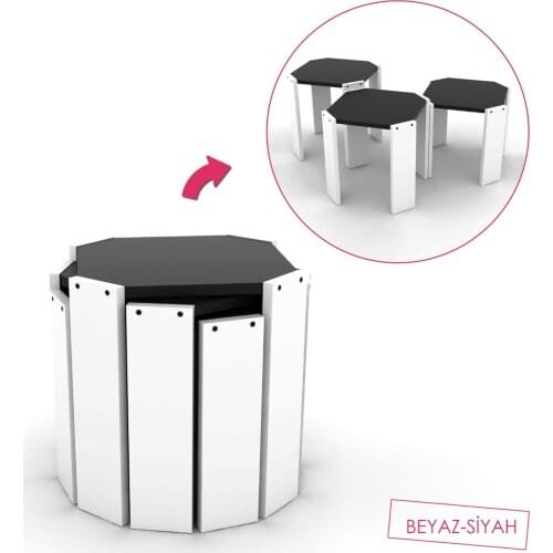 Hansel Zigon Coffee Table (White-Black) different coffee table