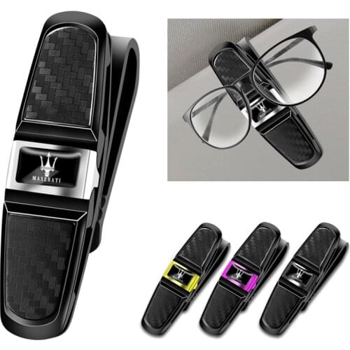 1Pcs Car Sunglasses Clip Auto Sun Visor Card Ticket Clamp For Maserati Ghibli GranTurismo Quattroporte Levante GranCabrio Coupe