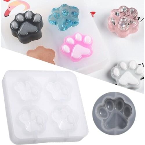 1Pc Non-toxic Cat Paw Silicone Mold DIY Making Jewelry Handmade UV Resin Epoxy Mould Craft Cake Decoration Mold